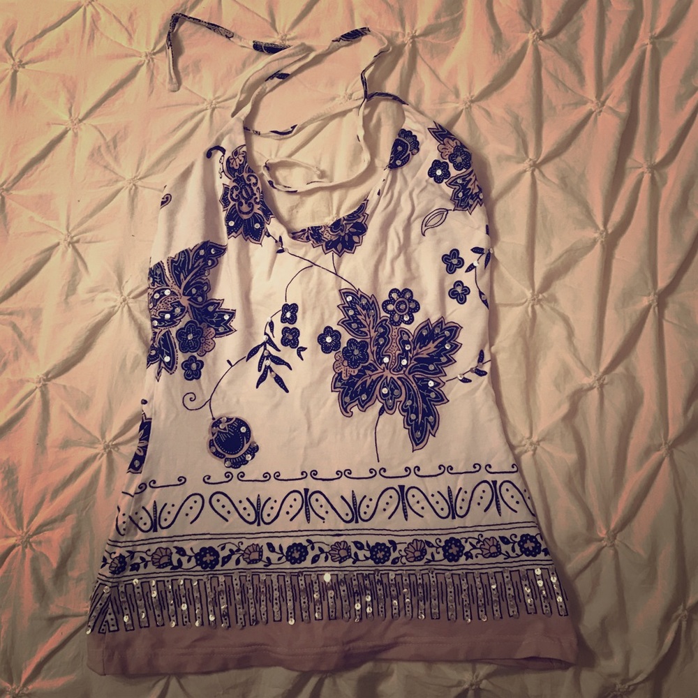 🍍Heart moon star halter, size small